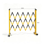 GROVIA Fibreglass Retractable Safety Barrier Fence 1.2m Height x 8m Expandable Warning Gate for Construction Area - Yellow & Black
