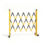 GROVIA Fibreglass Retractable Safety Barrier Fence 1.2m Height x 8m Expandable Warning Gate for Construction Area - Yellow & Black