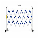 GROVIA Heavy Duty Fiberglass Retractable Safety Barrier 1.2m Height x 6m/7m Length Blue White Insulated Expandable Fence - Portable Guardrail