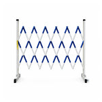 GROVIA Heavy Duty Fiberglass Retractable Safety Barrier 1.2m Height x 6m/7m Length Blue White Insulated Expandable Fence - Portable Guardrail
