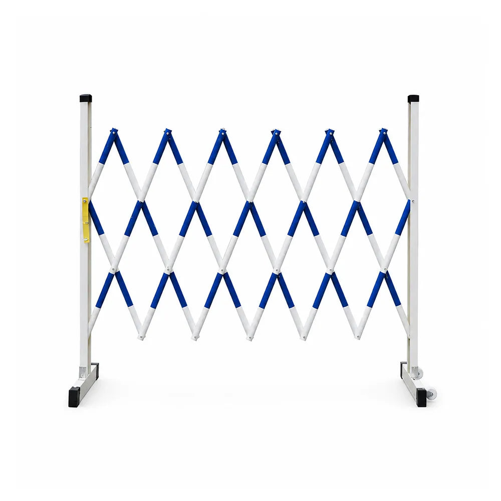 GROVIA Heavy Duty Fiberglass Retractable Safety Barrier 1.2m Height x 6m/7m Length Blue White Insulated Expandable Fence - Portable Guardrail