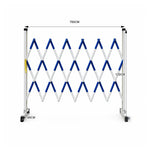 GROVIA Heavy Duty Fiberglass Retractable Safety Barrier 1.2m Height x 6m/7m Length Blue White Insulated Expandable Fence - Portable Guardrail