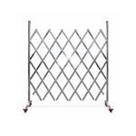 GROVIA Heavy Duty 201 Stainless Steel Retractable Safety Barrier 1.2m Height x 2m/2.5m Length Expandable Crowd Control Fence - Silver
