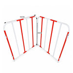 GROVIA Portable Safety Barrier 102cm Height x 100cm Length Temporary Fence Panel Set of 2 for Construction Site Crowd Control - Red & White