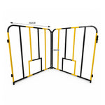 GROVIA Portable Safety Barrier 102cm Height x 100cm Length Temporary Fence Panel Set of 2 for Construction Site Crowd Control - Black & Yellow