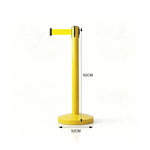 GROVIA Premium Retractable Belt Barrier 92cm Height with 2m Pink Belt Stainless Steel Queue Control Stanchion - Yellow