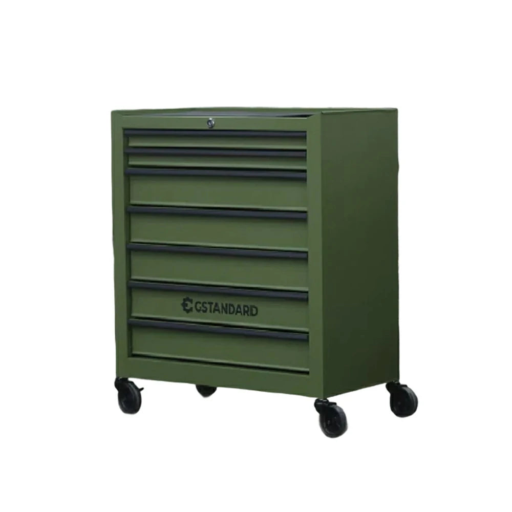 GROVIA Heavy Duty Tool Cabinet Multi Drawer Mobile Workbench Storage 620x330x740mm Workshop Garage Organizer - Green