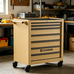 GROVIA Heavy Duty Tool Cabinet Multi Drawer Mobile Workbench Storage 620x330x740mm Workshop Garage Organizer - Yellow