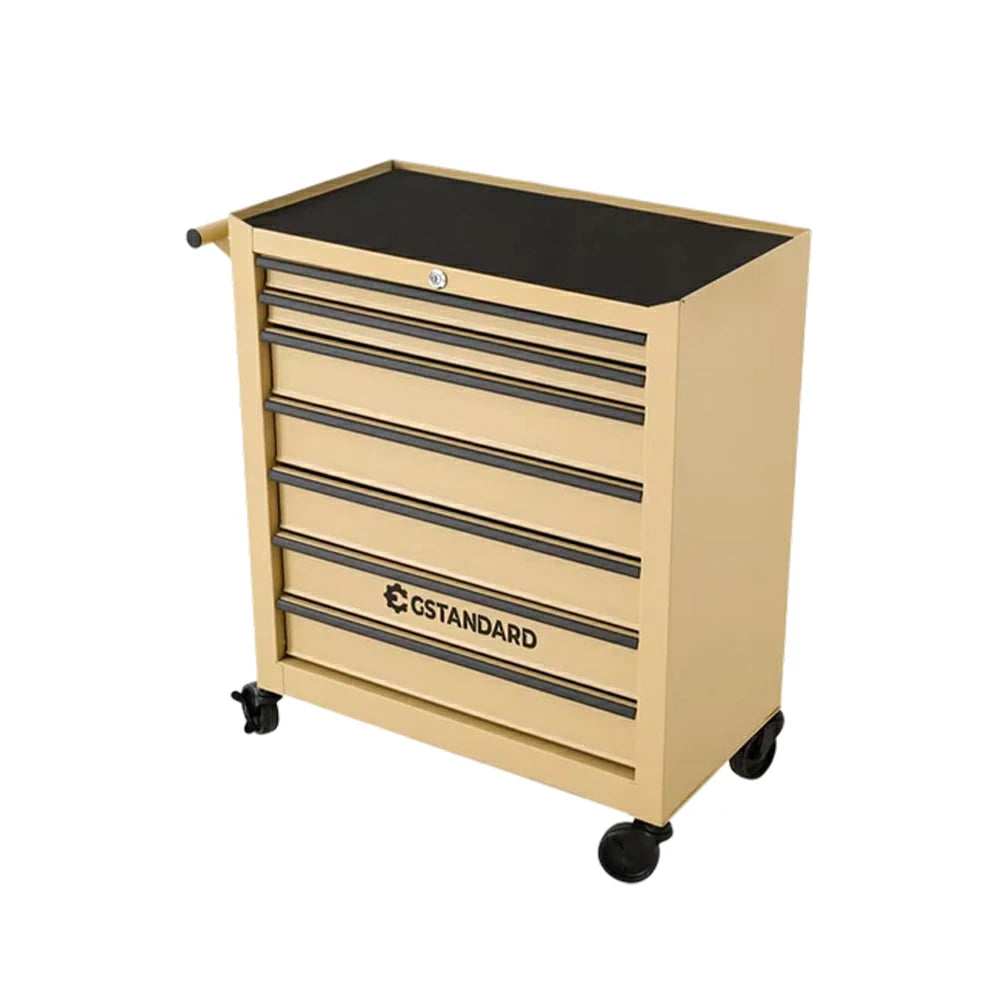 GROVIA Heavy Duty Tool Cabinet Multi Drawer Mobile Workbench Storage 620x330x740mm Workshop Garage Organizer - Yellow