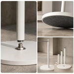 GROVIA Stainless Steel Museum Barrier Post - 45cm Brushed Finish Stanchion with Weighted Base for Art Galleries & Exhibitions - White