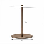 GROVIA Stainless Steel Museum Barrier Post - 45cm Brushed Finish Stanchion with Weighted Base for Art Galleries & Exhibitions - Rose Gold