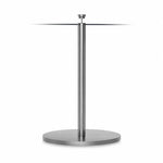 GROVIA Stainless Steel Museum Barrier Post - 45cm Brushed Finish Stanchion with Weighted Base for Art Galleries & Exhibitions - Grey