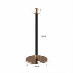 GROVIA Stainless Steel Crown Top Barrier Post - 100cm Brushed Finish Stanchion with 8.5kg U-Shaped Weighted Base for Hotels & Events - Rose Gold