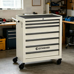 GROVIA Heavy Duty Tool Cabinet Multi Drawer Mobile Workbench Storage 620x330x740mm Workshop Garage Organizer - White