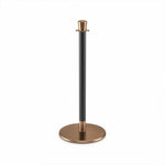 GROVIA Stainless Steel Crown Top Barrier Post - 100cm Stanchion with Heavy-Duty Iron Base for Hotels & Events - Rose Gold