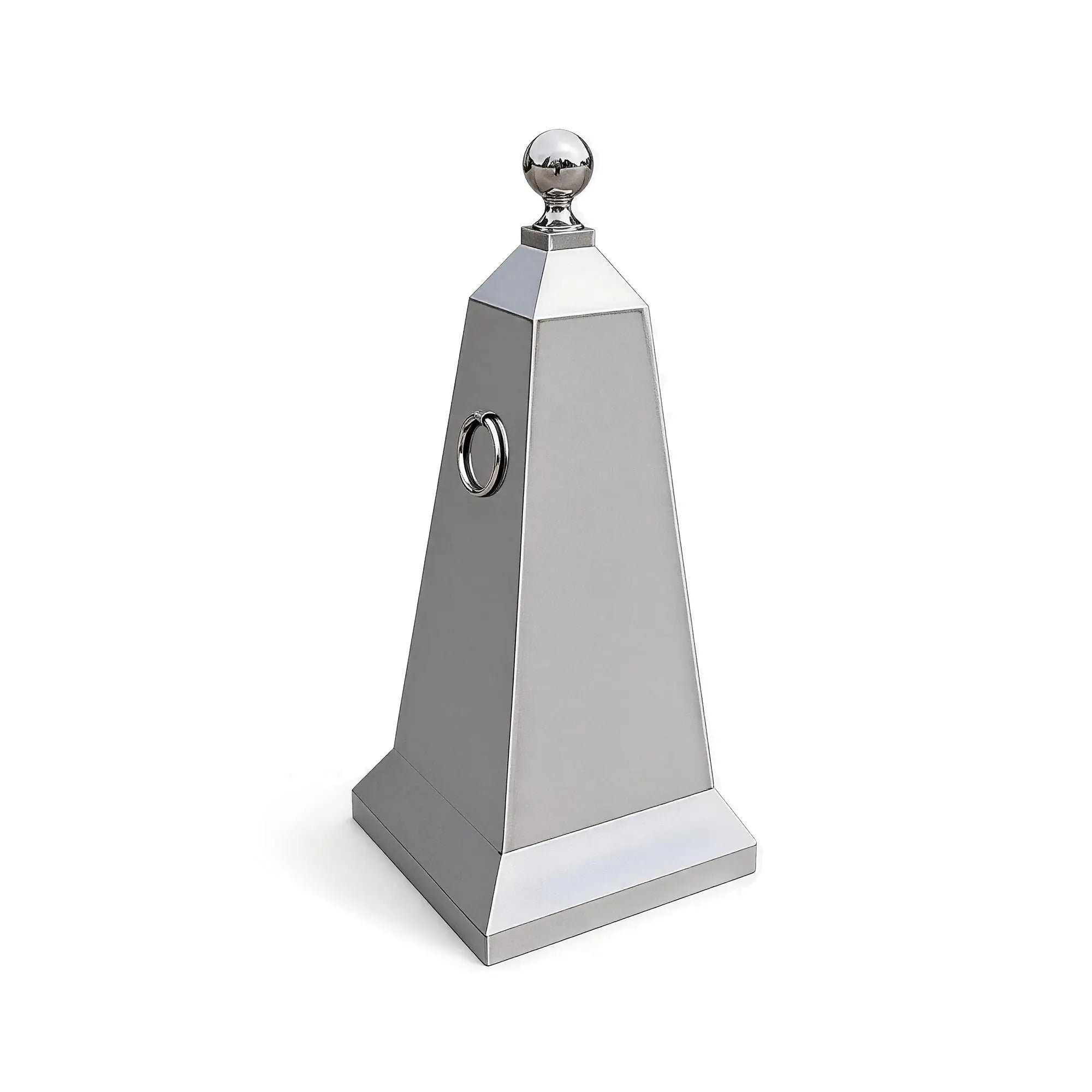 GROVIA Heavy-Duty Stainless Steel Traffic Cone - 70cm Brushed Finish Barrier Bollard with Ball Top for Entrances & Public Areas - Silver