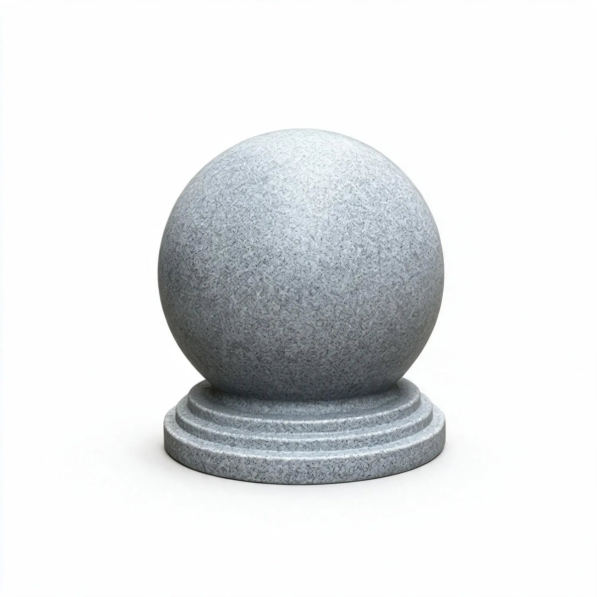 GROVIA Marble-Look Spherical Barrier Bollard - 60cm Rotomoulded Water or Sand Fillable Traffic Barrier for Gardens & Public Areas - Grey