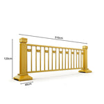 GROVIA Decorative Gold Road Safety Barrier - 3.1m Long 1.2m High Modular Fence with Stable Bases for Public Areas & Traffic Control - Gold