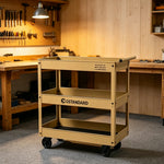 GROVIA 3 Tier Utility Trolley Mobile Storage Cart Compact Design 700x360x780mm Home Cafe Workshop Organizer - Yellow