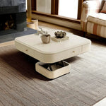 HEXJON 110cm Adjustable Automatic Table Table/Dining - Mahjong Height Table/Coffee White