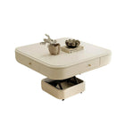 HEXJON 110cm Adjustable Automatic Table Table/Dining - Mahjong Height Table/Coffee White