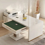 HEXJON 2-in-1 Storage 145CM-165CM with White Dining Extendable Cabinet Mahjong Table Island Modern Design