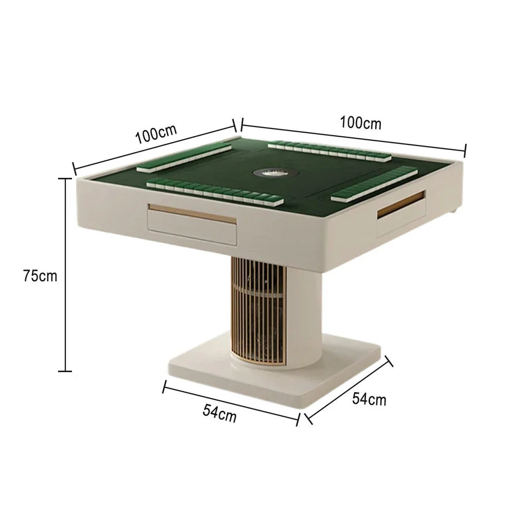 HEXJON 2-in-1 Storage 145CM-165CM with White Dining Extendable Cabinet Mahjong Table Island Modern Design