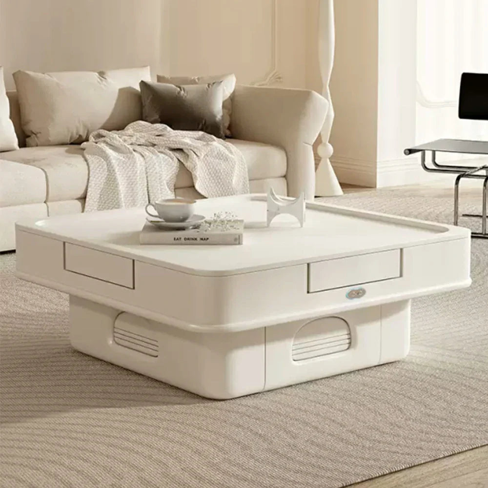 HEXJON 98cm Automatic - Height Table/Coffee Mahjong Adjustable Table Table/Dining White