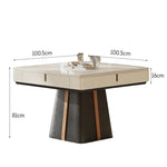 HEXJON 100cm Frequency Table/Coffee Mahjong Low Table/Dining Noise - Automatic Reduction Table Black