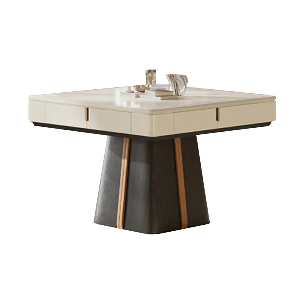 HEXJON 100cm Frequency Table/Coffee Mahjong Low Table/Dining Noise - Automatic Reduction Table Black