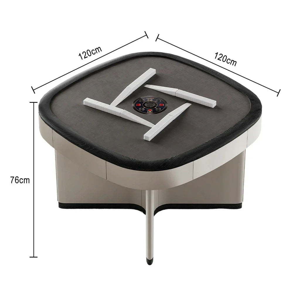 HEXJON 120 x Leather Design, Mahjong Surface, Low Automatic Noise Table, and Eco-Friendly Stylish 120 cm Durable