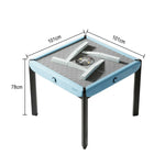 HEXJON 101cm Automatic Velvet - Glass Modern Tempered Mahjong Table Design - Surface, Square Top,Noise-Reducing Blue