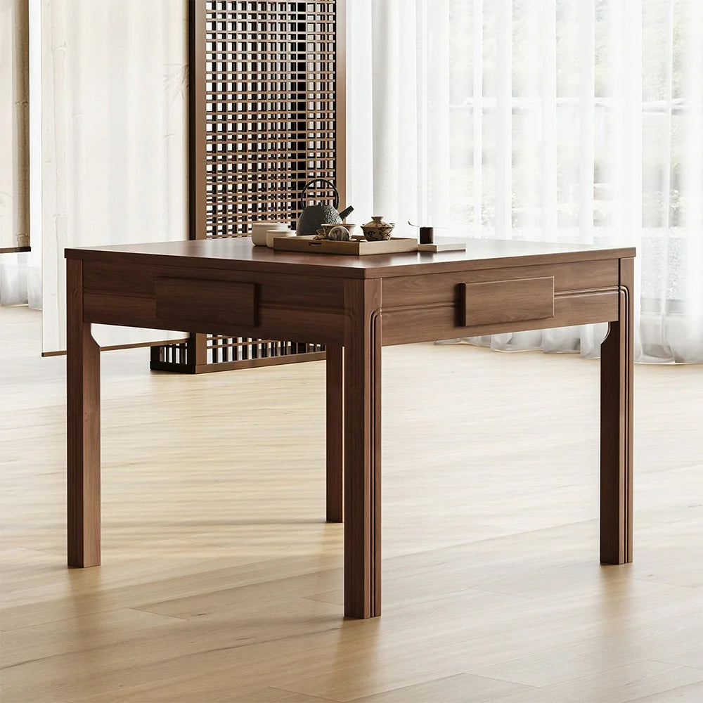 HEXJON 96 Noise Automatic Low Design, Style Wood 96 Asian and Solid cm Table, x Elegant Mahjong Frame, Durable