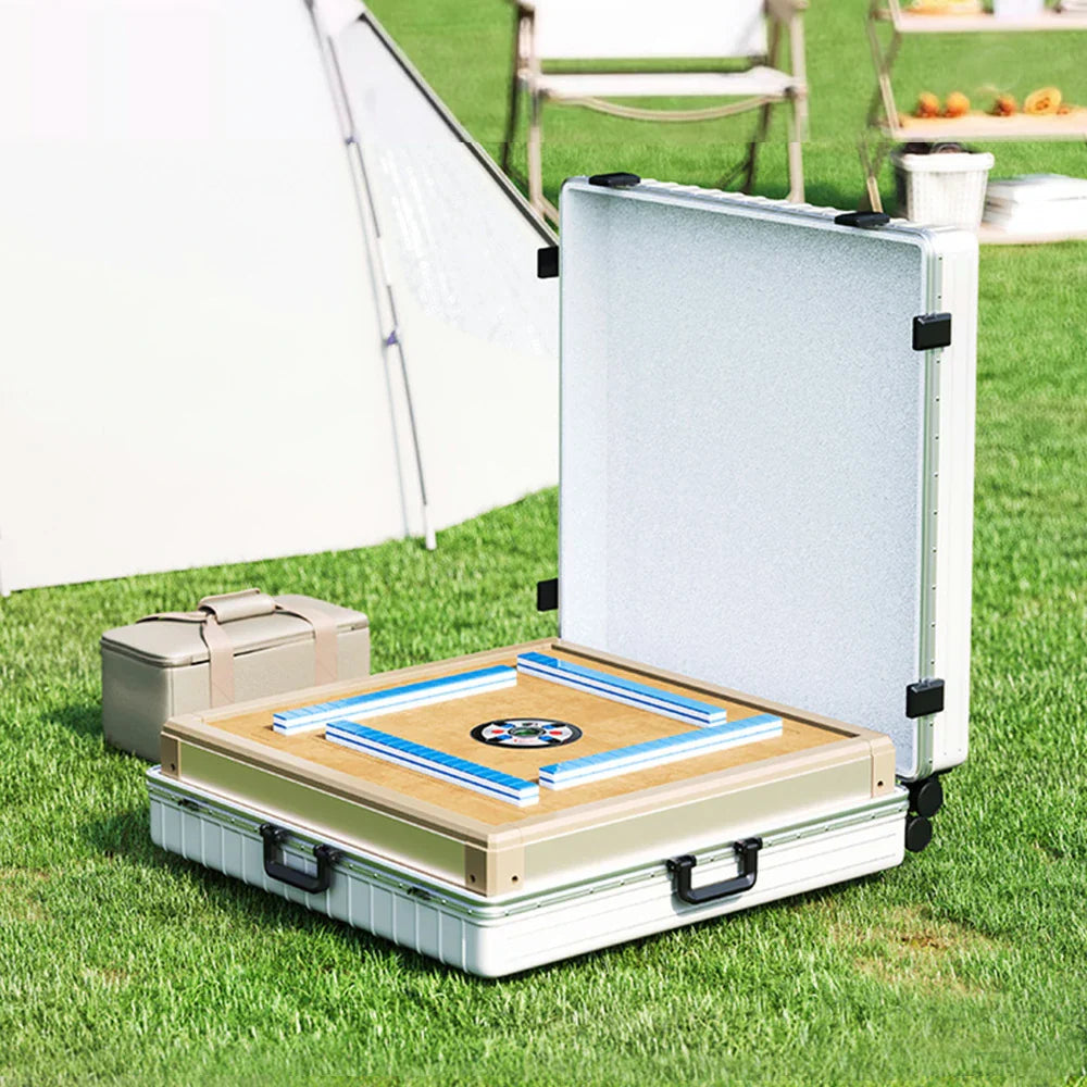 HEXJON 80 Foldable Design, Spinner Mahjong x Table Automatic Travel Durable Case, Portable Luggage with cm 80 Frame