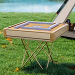HEXJON 80 Foldable Design, Spinner Mahjong x Table Automatic Travel Durable Case, Portable Luggage with cm 80 Frame