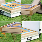 HEXJON 80 Foldable Design, Spinner Mahjong x Table Automatic Travel Durable Case, Portable Luggage with cm 80 Frame