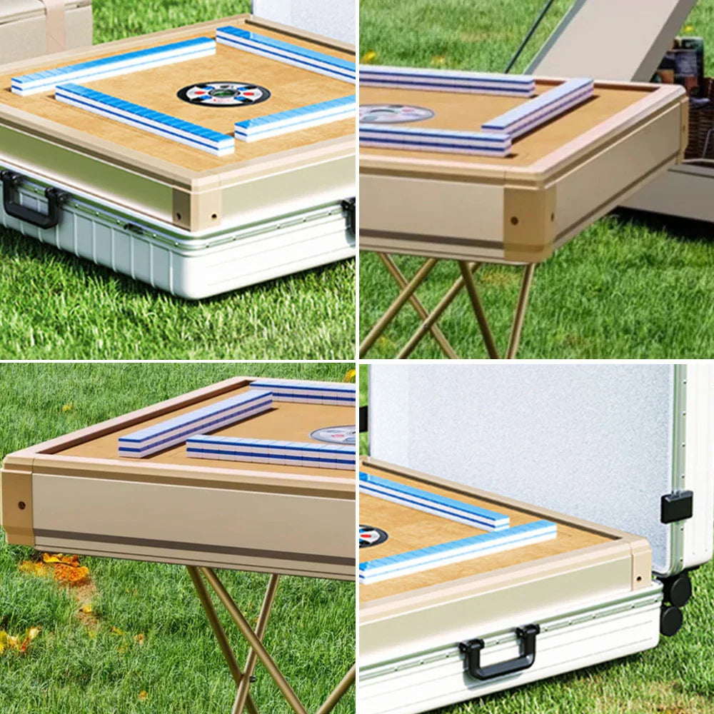 HEXJON 80 Foldable Design, Spinner Mahjong x Table Automatic Travel Durable Case, Portable Luggage with cm 80 Frame