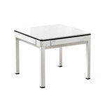 HEXJON 91 Low Glass cm Border - Mahjong Table, Mini Design 91 Metal Automatic x Noise, Frame, Full White