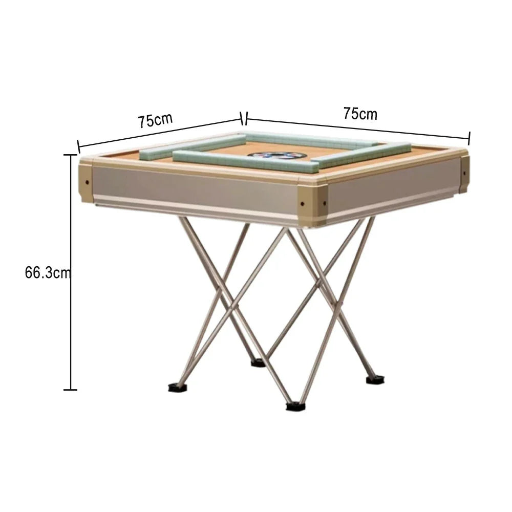 HEXJON 76.5 with Automatic Table Portable Mahjong cm Foldable Case, Oxford Design, Cloth 76.5 Durable Travel x Frame