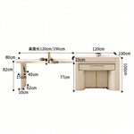 HEXJON 2-in-1 Extendable Table Mahjong - Design 150CM-240CM Versatile Island Dining with Hidden Storage White