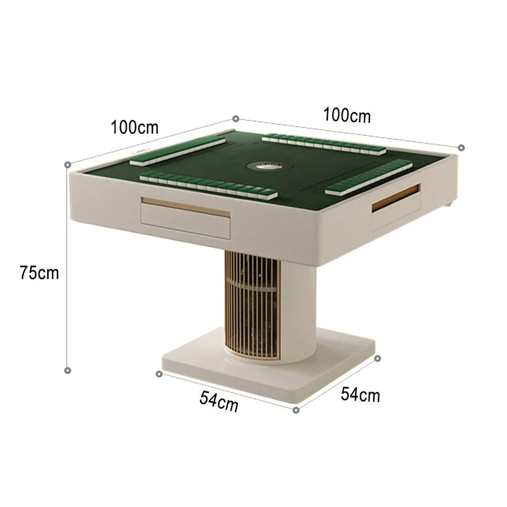 HEXJON 2-in-1 Extendable Table Mahjong - Design 150CM-240CM Versatile Island Dining with Hidden Storage White