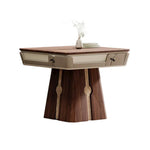 HEXJON 107cm Surface,Convertible Wood Automatic - Table - Mahjong Mahjong Finish,Velvet Modes Solid Dining Texture Brown