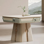 HEXJON 107cm Surface,Convertible Automatic - Table Wood Solid Mahjong Mahjong - Dining Finish,Velvet Modes Texture Green