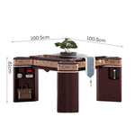 HEXJON JLS Table With Luxurious Cover Mahjong and Table/Dining Foldable Storage Low Noise Automatic Boxes