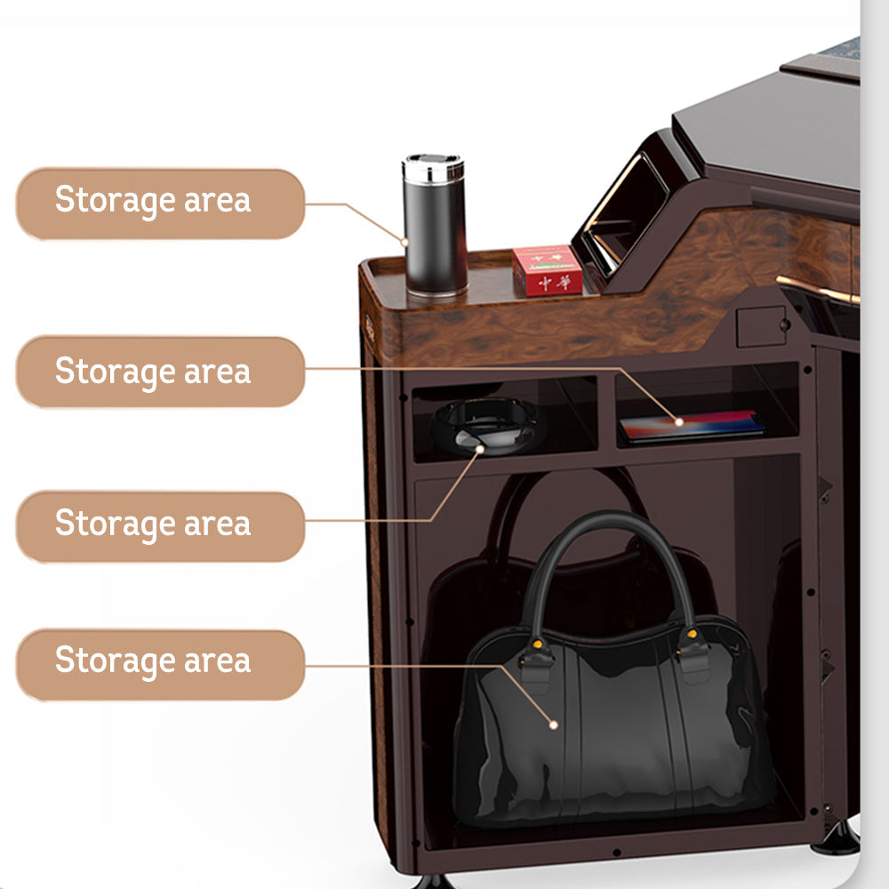 HEXJON JLS Table With Luxurious Cover Mahjong and Table/Dining Foldable Storage Low Noise Automatic Boxes