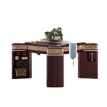HEXJON JLS Table With Luxurious Cover Mahjong and Table/Dining Foldable Storage Low Noise Automatic Boxes
