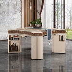 HEXJON JLS Table With Luxurious Cover Mahjong and Table/Dining Foldable Storage Low Noise Automatic Boxes