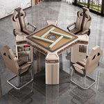 HEXJON JLS Table With Luxurious Cover Mahjong and Table/Dining Foldable Storage Low Noise Automatic Boxes