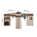 HEXJON JLS Table With Luxurious Cover Mahjong and Table/Dining Foldable Storage Low Noise Automatic Boxes