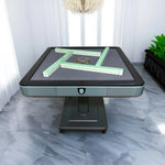 HEXJON No.36 - Premium Mahjong Table - Table Wool Game Surface, Foldable 94cm Automatic Felt Design, Low-Noise Square Blue